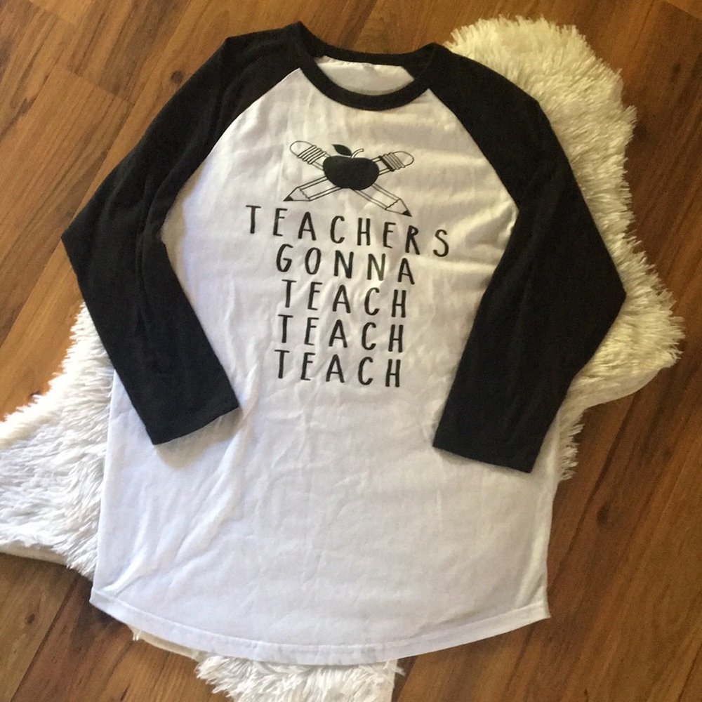 Teacher baseball tee.